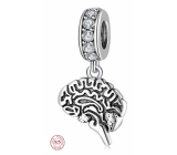 Charm Srebrna biżuteria 925 Anatomia - Mózg, zawieszka na bransoletkę, symbol