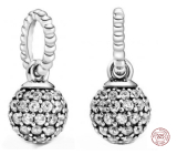 Zawieszka ze srebra próby 925 Pawę Ball, element do bransoletki symbol