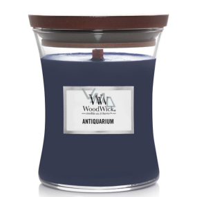 WoodWick Antiquarium - Antyczne Księgozbiory świeca zapachowa z drewnianym knotem i szklanym pojemnikiem średni 275 g