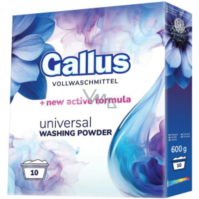 Gallus Universal prací prášek na bílé a barevné prádlo 10 dávek 600 g Gallus Universal prací prášek na bílé a barevné prádlo 10 dávek 600 g