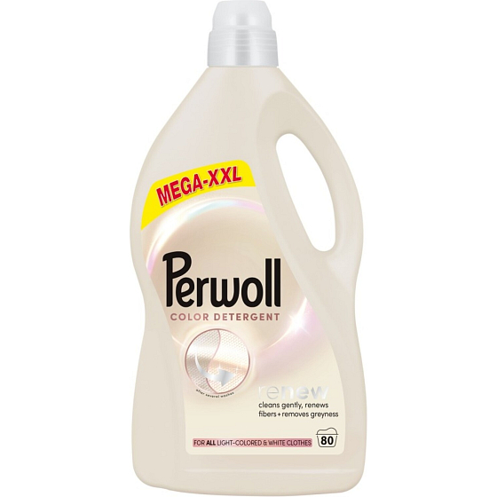 Perwoll Light Colors żel do prania do jasnych kolorów i białych ubrań 80 prań, 4L