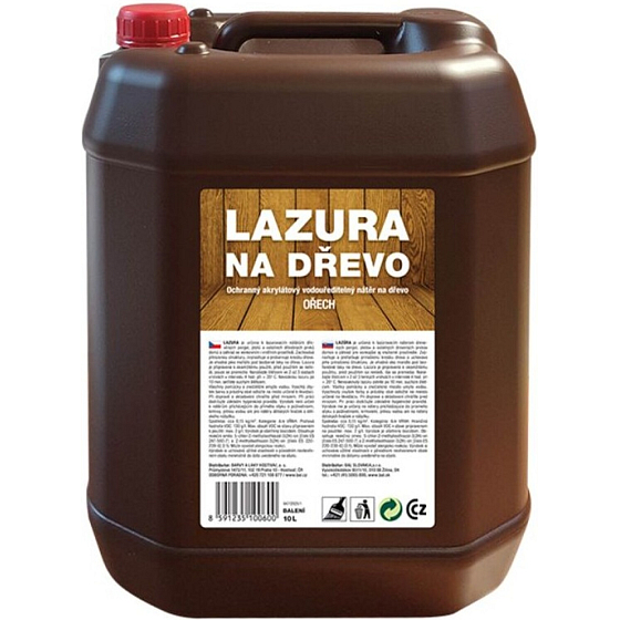 Lazura na drewno, orzech, 10 l