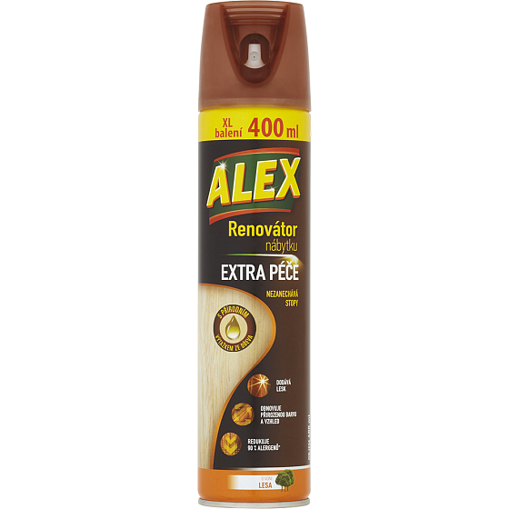 Alex Renowator mebli - ekstra pielęgnacja z naturalnym wyciągiem z drewna chroni meble i odnawia ich naturalny kolor spray 400 ml