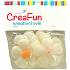 CreaFun Textilní dekorace Květ 4,5 cm 10 kusů