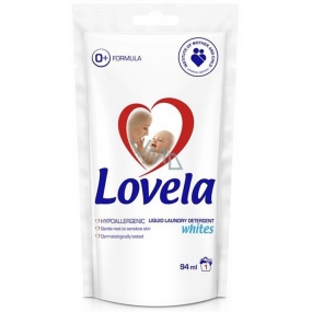 Lovela Bílé prádlo Hypoalergenní tekutý prací prostředek 1 dávka 94 ml Lovela Bílé prádlo Hypoalergenní tekutý prací prostředek 1 dávka 94 ml