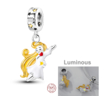 Zawieszka ze srebra próby 925 Luminozní - Znak zodiaku Panna, element do bransoletki
