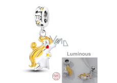 Zawieszka ze srebra próby 925 Luminozní - Znak zodiaku Panna, element do bransoletki