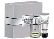 Montblanc Explorer Platinum woda perfumowana 60 ml + żel pod prysznic 100 ml, zestaw prezentowy dla mężczyzn