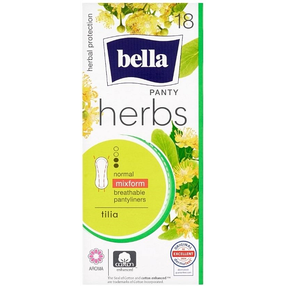 Bella Panty Herbs Tilia higieniczne wkładki z kwiatem lipy 18 sztuk