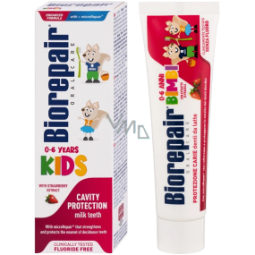 Biorepair Kids Pasta do zębów o smaku truskawkowym dla dzieci 0-6 lat 50 ml