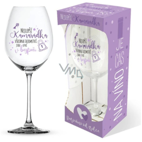 Nie kupione Jest czas na wino kieliszki do wina z nadrukiem Najlepsza przyjaciółka... 440 ml