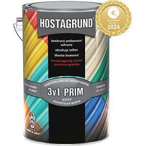Hostagrund Prim 3v1 S2177 podstawowa i wierzchnia farba na metal, 0530 zielona, 4 l