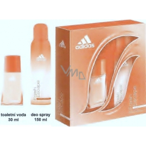 Adidas Fresh Escape toaletní voda 30 ml + deodorant sprej 150 ml, pro ženy dárková sada