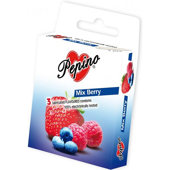 Pepino Mix Berry kondom z přírodního latexu 3 kusy
