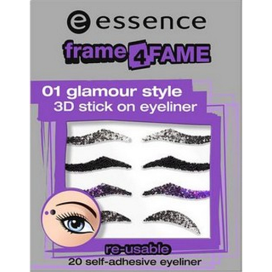Essence Frame for Fame 3D nalepovací oční linky 01 Glamour Style 10 párů