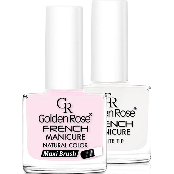 Golden Rose French Manicure Set lak na nehty francouzská manikúra 03 2 x 10,7 ml