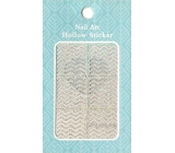 Nail Accessory Hollow Sticker szablony na paznokcie multikolorowe falbanki 1 arkusz 129