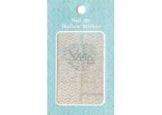 Nail Accessory Hollow Sticker szablony na paznokcie multikolorowe falbanki 1 arkusz 129