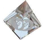 Křišťálové sklo Pyramida čirá, Kozoroh znamení zvěrokruhu