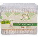 Spa Cotton Aloe Vera a Bavlna vatové tyčinky Click System 200 kusů