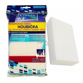 Clanax Magic Nano Gąbka Melaminowa, cudowna gąbka czyszcząca do czyszczenia bez chemicznych środków czyszczących 4 sztuki