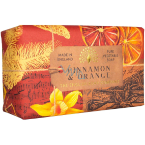 English Soap Skořice & Pomeranč přírodní parfémované toaletní mýdlo s bambuckým máslem 190 g