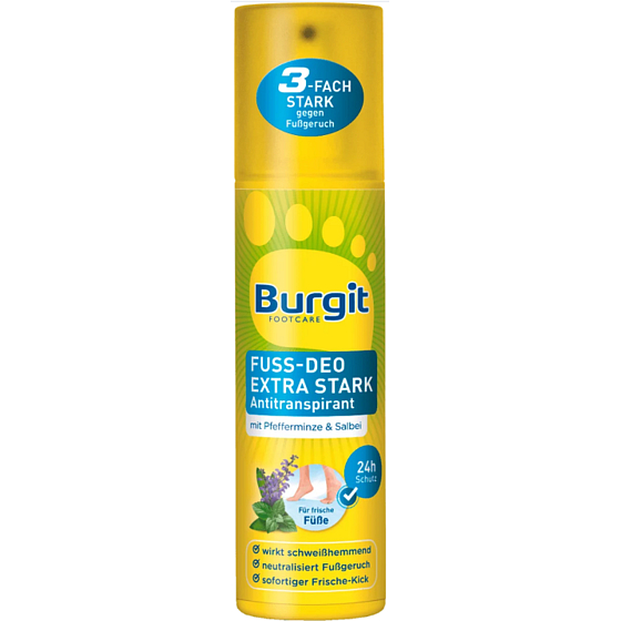 Burgit Footcare Extra Strong antitranspirant na nohy sprej 175 ml