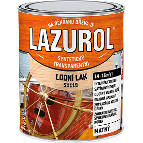 Lazurol S1119 lak morski odporny lak na drewno bezbarwny, mat 750 ml