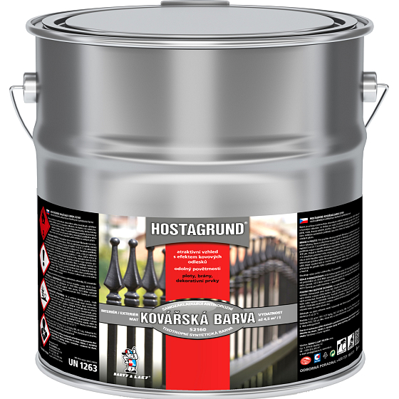 HOSTAGRUND kovářská barva S2160K, 0950 kovářská čerň, 9 l
