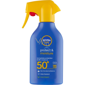 Nivea Sun Protect & Moisture OF 50+ nawilżający spray do opalania, 270 ml
