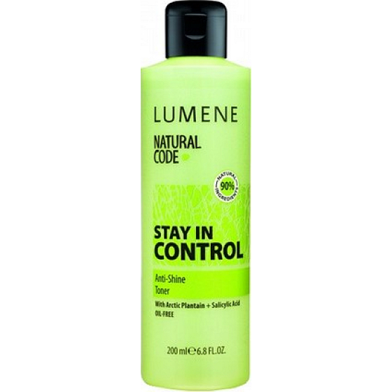 Lumene Natural Code Stay In Control Anti-Shine Toner na čištění pleti 200 ml