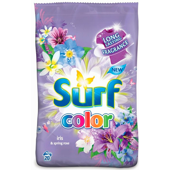 Surf Color Iris & Spring Rose prášek na praní barevného prádla 20 dávek 1,4 kg