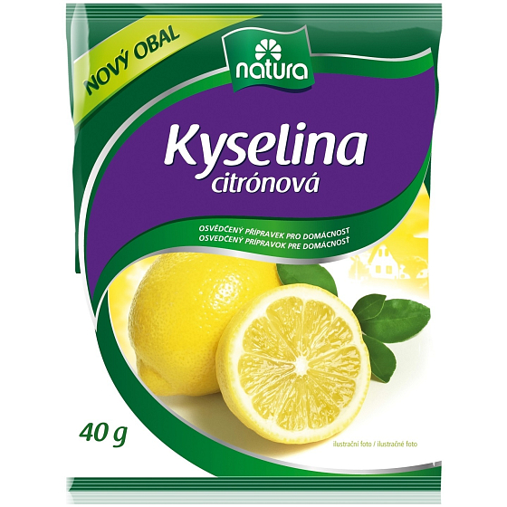 Natura Kyselina citrónová do potravin osvědčený přípravek pro domácnost 40 g