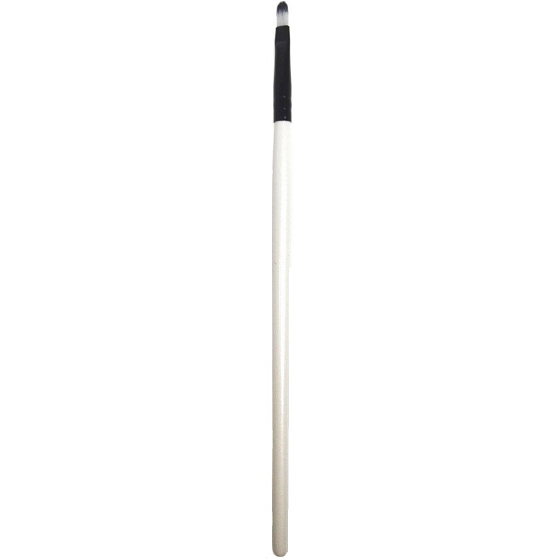 Kosmetický štětec černo-bílý zaoblený tenký 17,5 cm