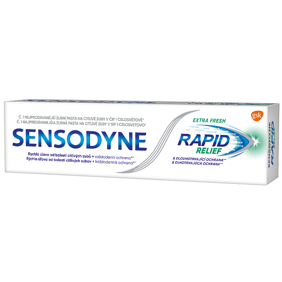 Sensodyne Rapid Extra Fresh rychlá úleva zubní pasta 75 ml