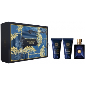 Versace Dylan Blue toaletní voda pro muže 50 ml + sprchový gel 50 ml + balzám po holení 50 ml, dárková sada Versace Dylan Blue toaletní voda pro muže 50 ml + sprchový gel 50 ml + balzám po holení 50 ml, dárková sada