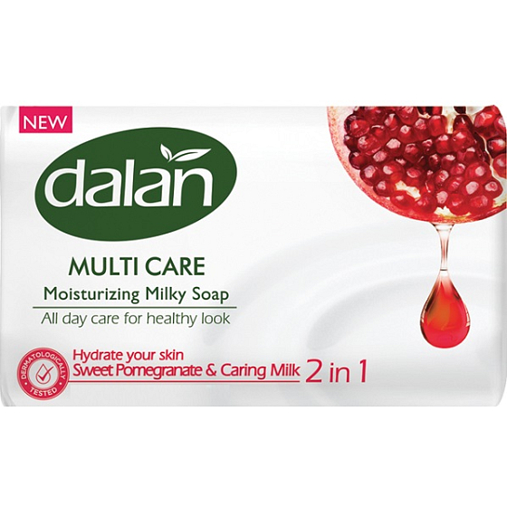 Dalan Multi Care Granatowe jabłko i Pieniące mleko nawilżające mydło toaletowe 90 g