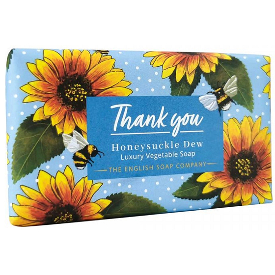 English Soap Thank You Honeysuckle Dew - Děkuji Zimolez přírodní parfémované toaletní mýdlo s bambuckým máslem 190 g
