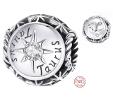 Zawieszka ze srebra próby 925 Znak zodiaku Byk, cyrkonią sześcienną, koralik do bransoletki