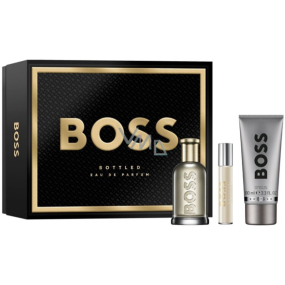 Hugo Boss Boss Bottled woda perfumowana 100 ml + woda perfumowana 10 ml + żel pod prysznic 100 ml, zestaw prezentowy dla mężczyzn