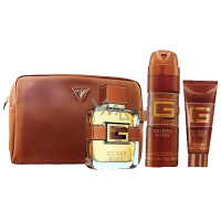 Guess Iconic woda perfumowana 100 ml + dezodorant w sprayu 170 g + żel pod prysznic 100 ml + kosmetyczka, zestaw prezentowy dla mężczyzn
