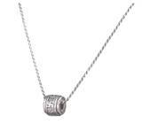 Tibetský váleček 1,2 x 1,2 cm + 29 cm řetízek, ochranný amulet štěstí a ochrany na krk