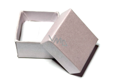 Krabička karton s houbičkou na šperky světle růžová 4 x 4 x 2,5 cm