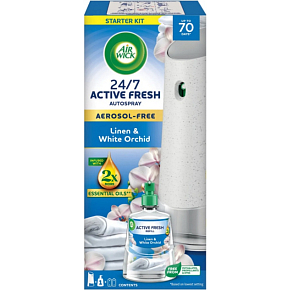 Air Wick Active Fresh Refill Linen & White Orchid - Pranie i orchidea automatyczny odświeżacz powietrza 228 ml