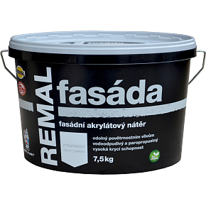 REMAL Fasáda akrylátowa farba elewacyjna biała 7,5 kg