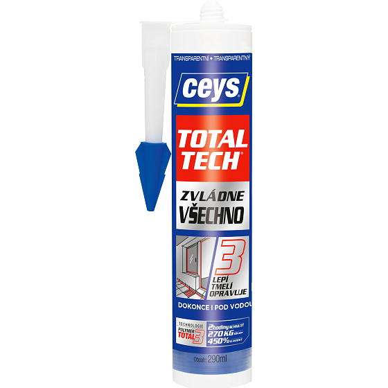 Ceys Total Tech uniwersalne klej i uszczelniacz, przezroczysty, 290 ml