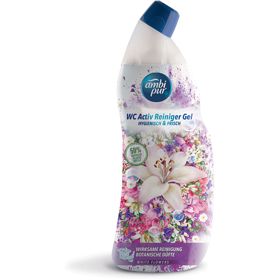 Ambi Pur WC Active Gel Białe Kwiaty WC czyszczący, 750 ml