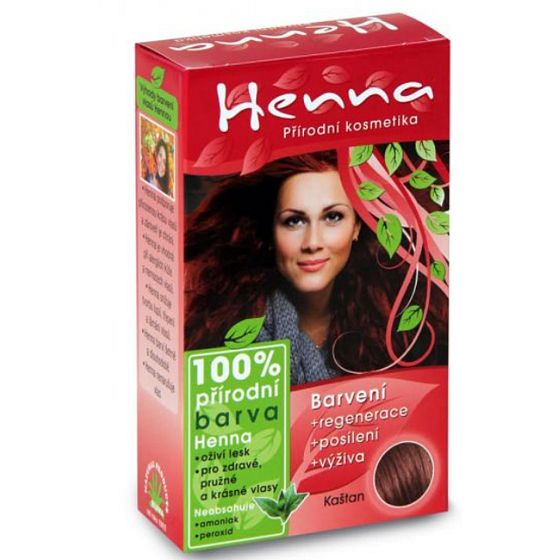 Henna Naturalna farba do włosów Kasztan 117 proszek 33 g