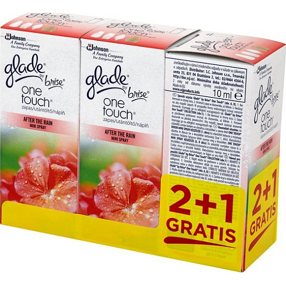 Brise One Touch Vůně svěžího deště mini sprej náhradní náplň 3 x 10 ml
