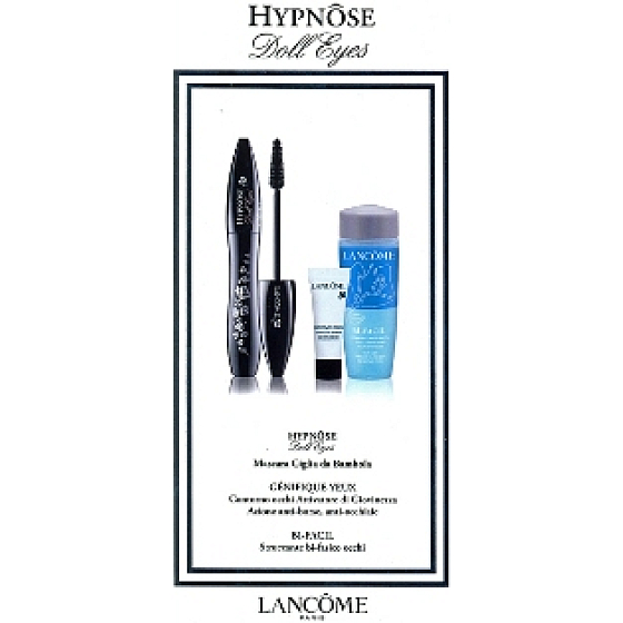 Lancome Hypnose Doll Eyes řasenka + dvoufázový odličovač očí 30 ml + krém 3 ml